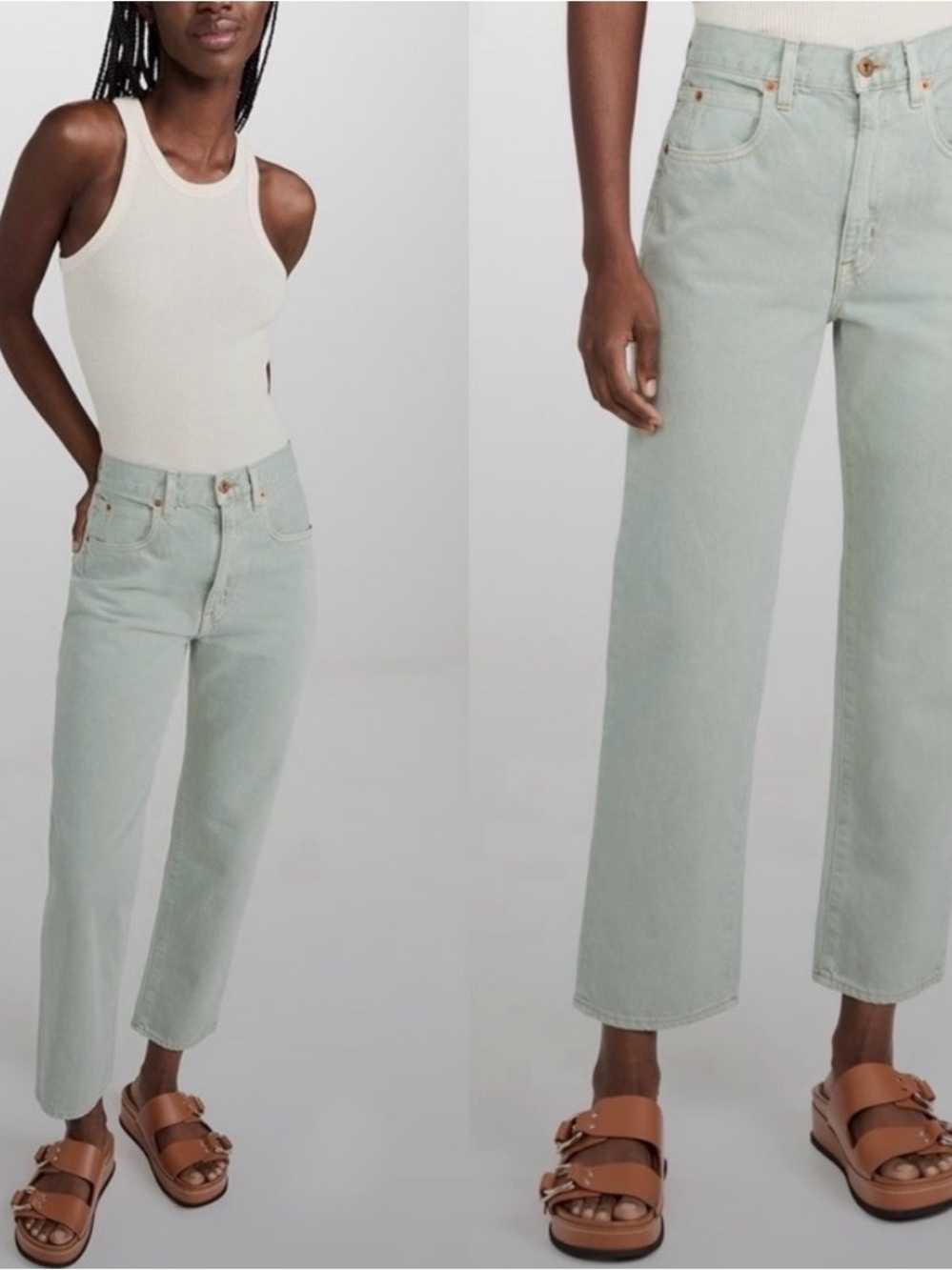 Slvrlake London Cropped Jeans in Desert Sage Size 28